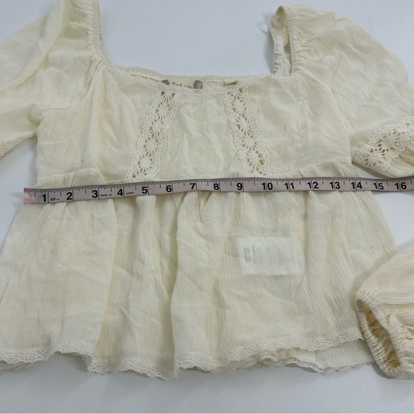 NWT Altar'd State Square Neck Ethereal‎ Cream Boho Peasant Top M - Picture 3 of 6